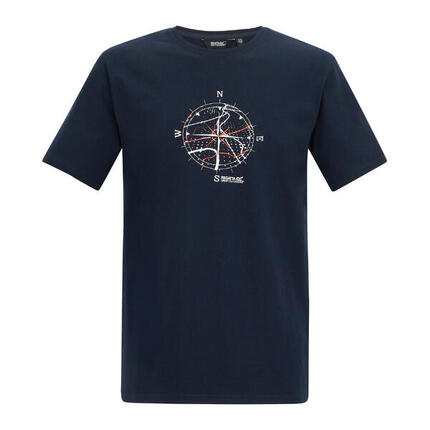 Tshirt Motif/style Boussole CLINE Homme (Bleu Marine)