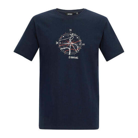 Tshirt Motif/style Boussole CLINE Homme (Bleu Marine)