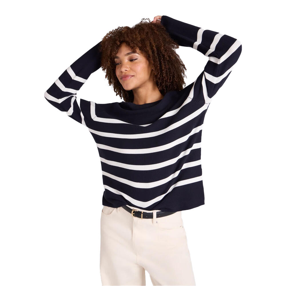 Pullover für , Strukturiert, Baumwolle Damen Marine 3/4