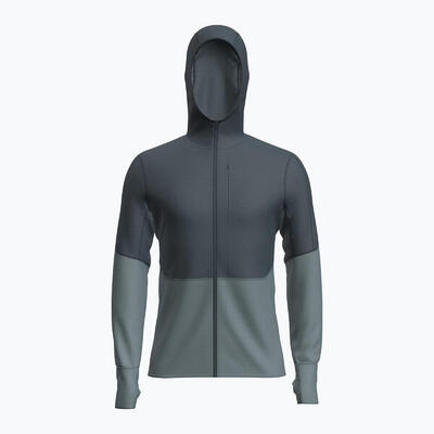 Heren trekkingtrui icebreaker merino 200 realfleece descender zip hoodie