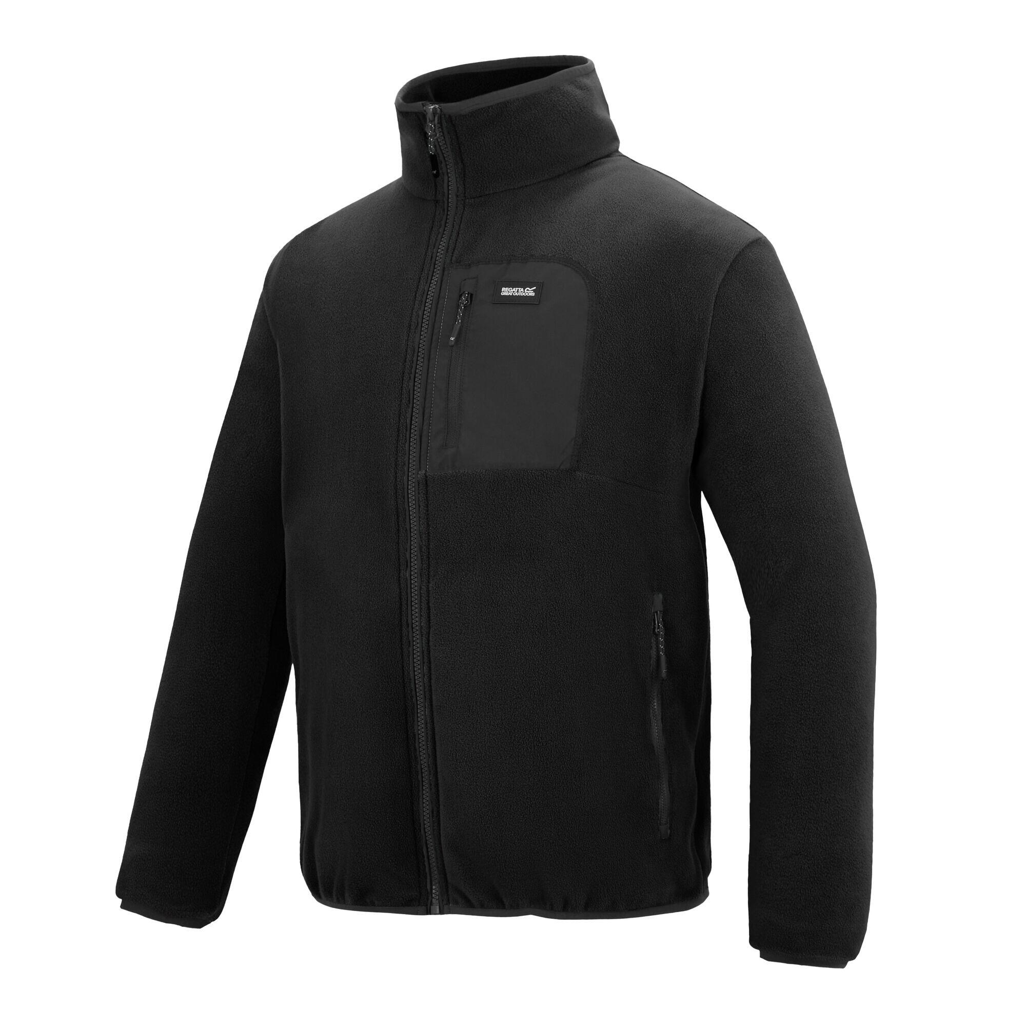 "Frankie" Fleecejacke für , Durchgehender Reißverschluss Herren Schwarz 3/5