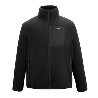 Heren frankie full zip fleecejack (zwart)