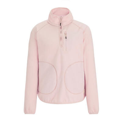 Dames frankie quarter zip fleece top (lichte vanille)