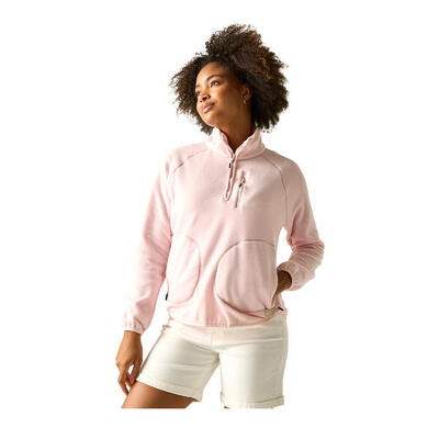 Dames frankie quarter zip fleece top (lichte vanille)