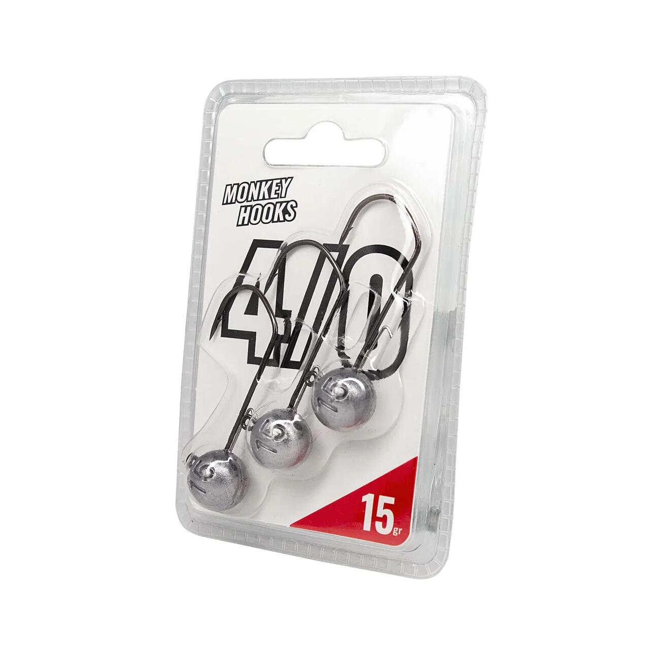 Jigkop - Monkey Lures - Monkey Hooks (4/0) (3g, Raw) 1/1