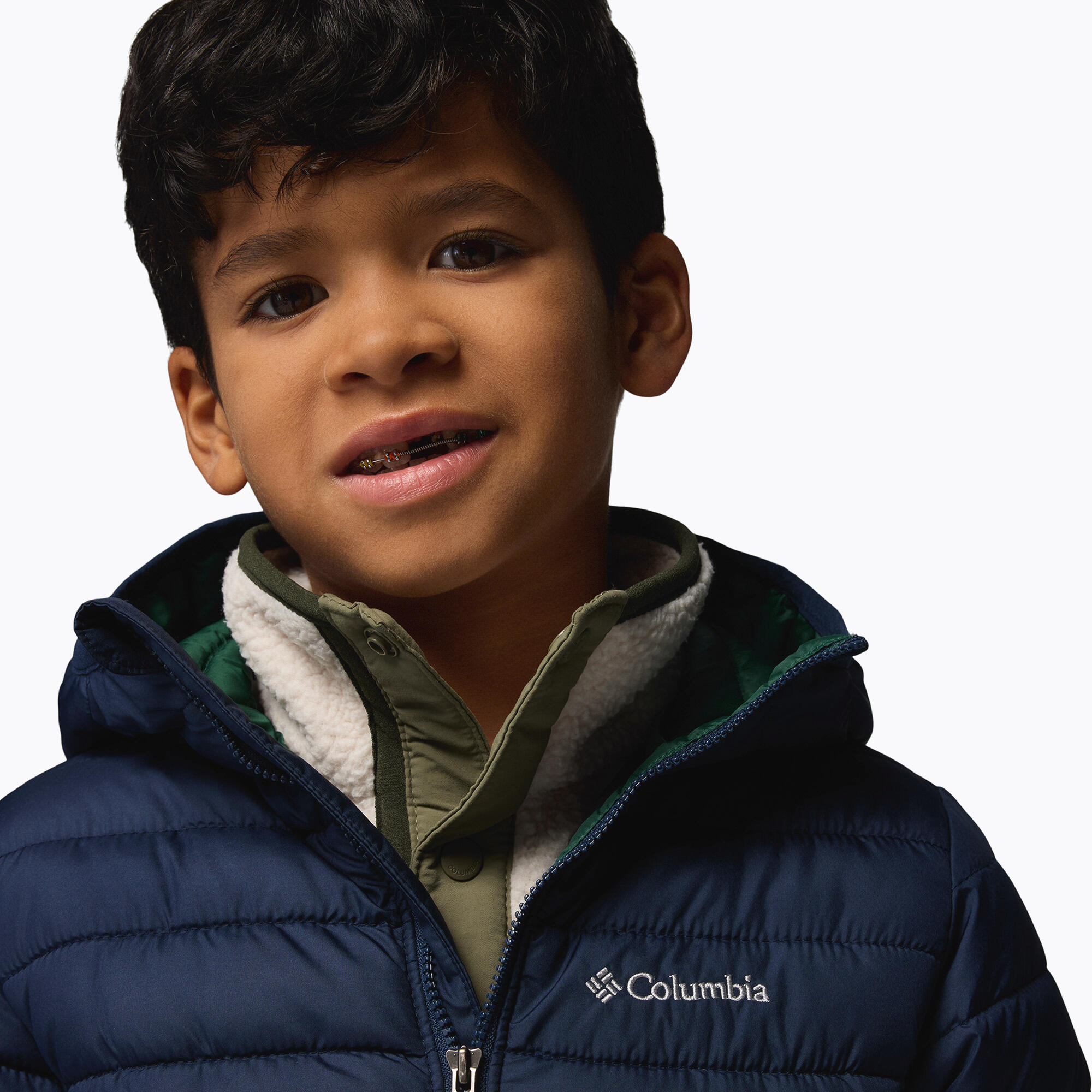 Casaco infantil Columbia Powder Lite II com capuz 6/7
