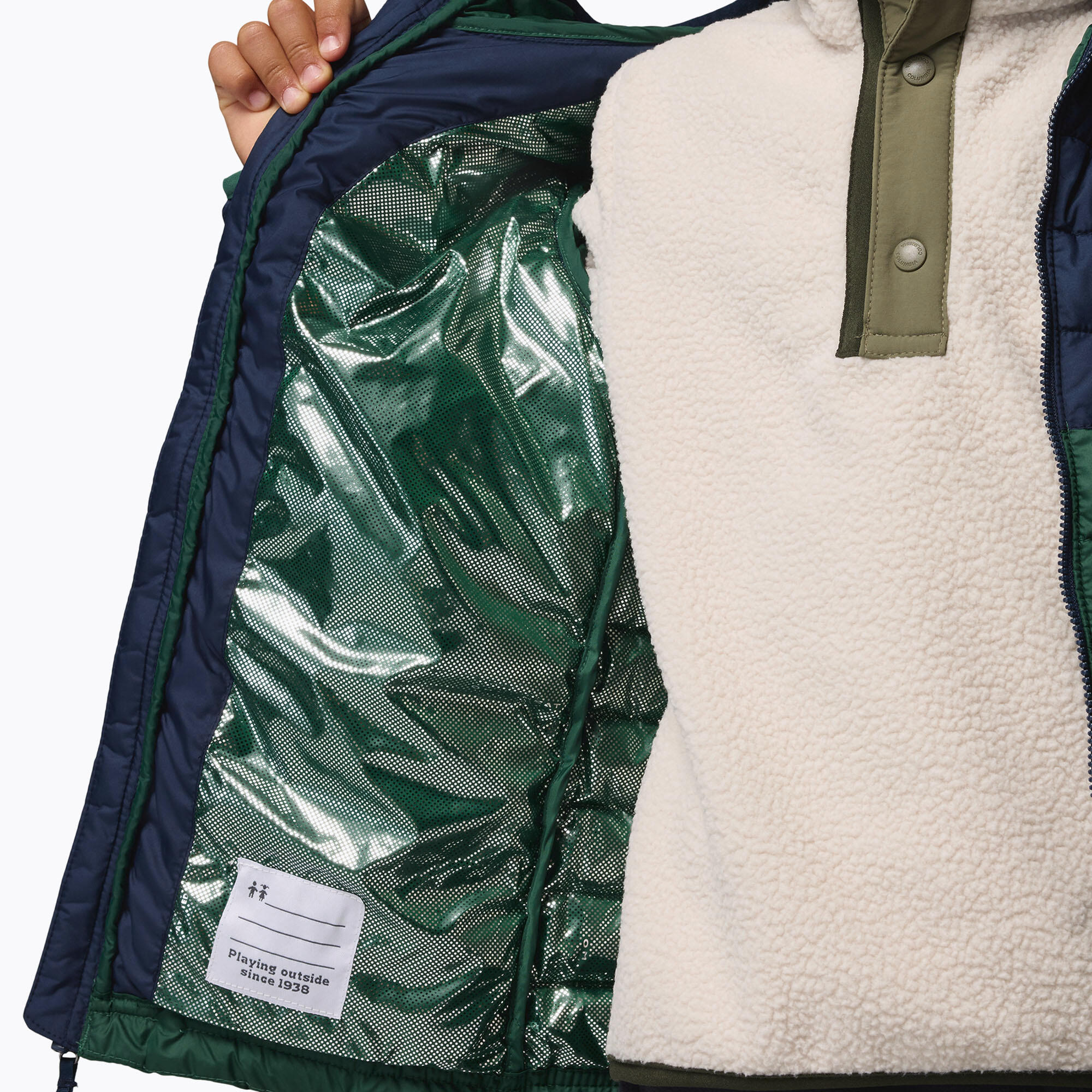 Casaco infantil Columbia Powder Lite II com capuz 7/7
