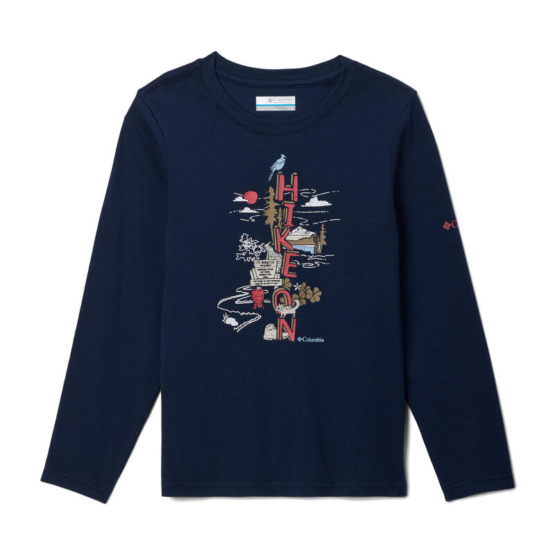 Tricou cu mânecă lungă pentru drumeții copii Columbia Dobson Pass Graphic Tee
