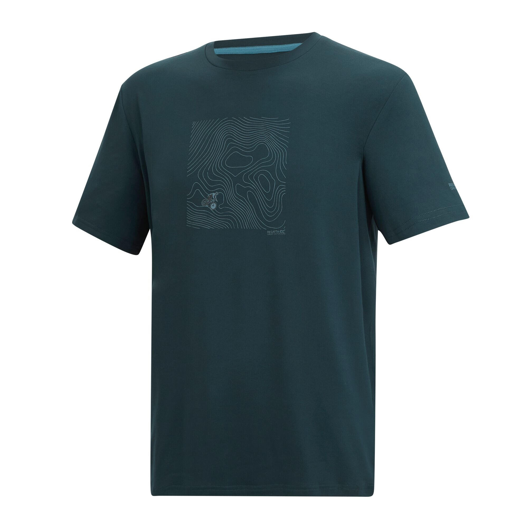 Tshirt Motif/style Cyclisme FINGAL Homme (Bleu Nuit) 3/5