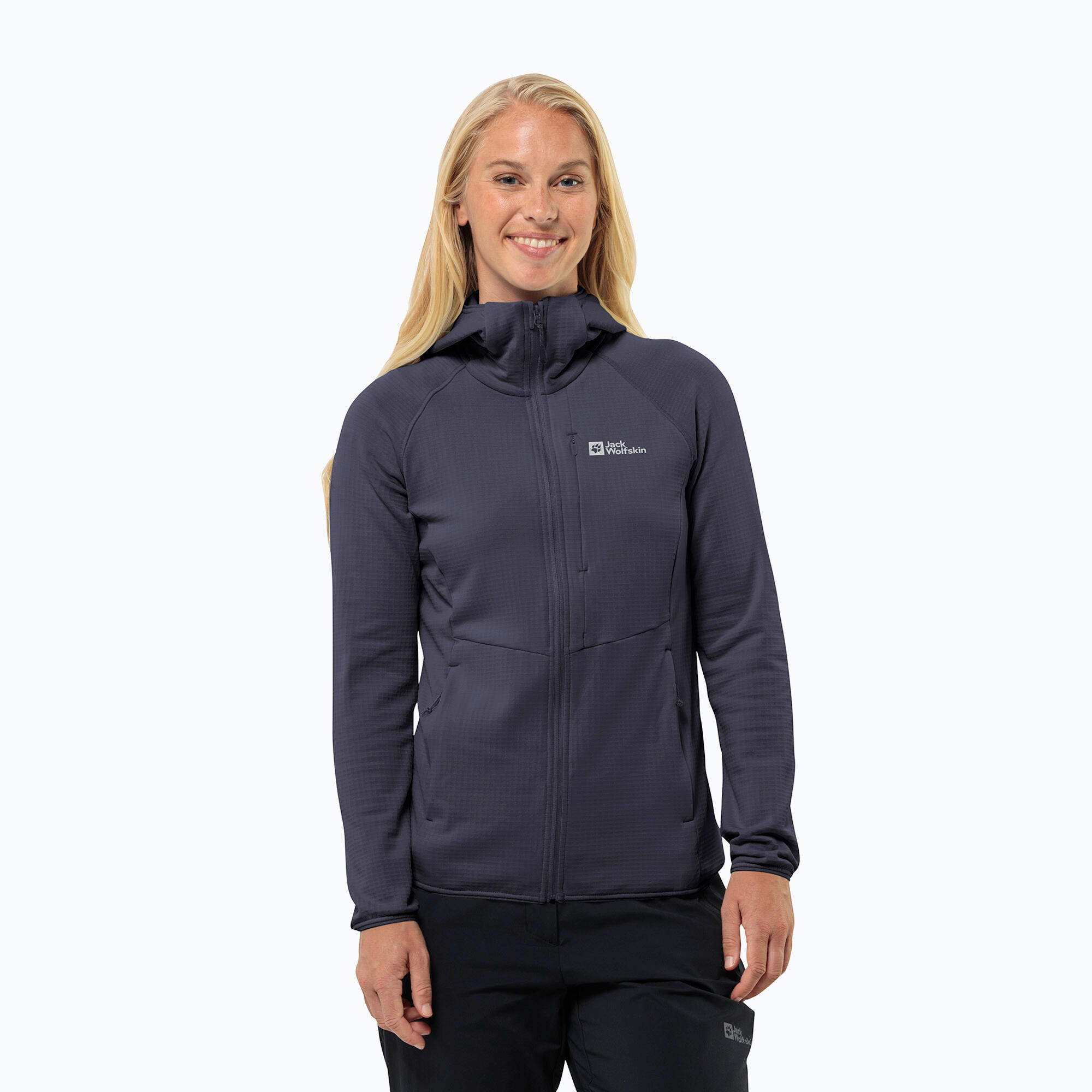 Veste polaire femme Jack Wolfskin Kolbenberg à capuche zippée 1/7