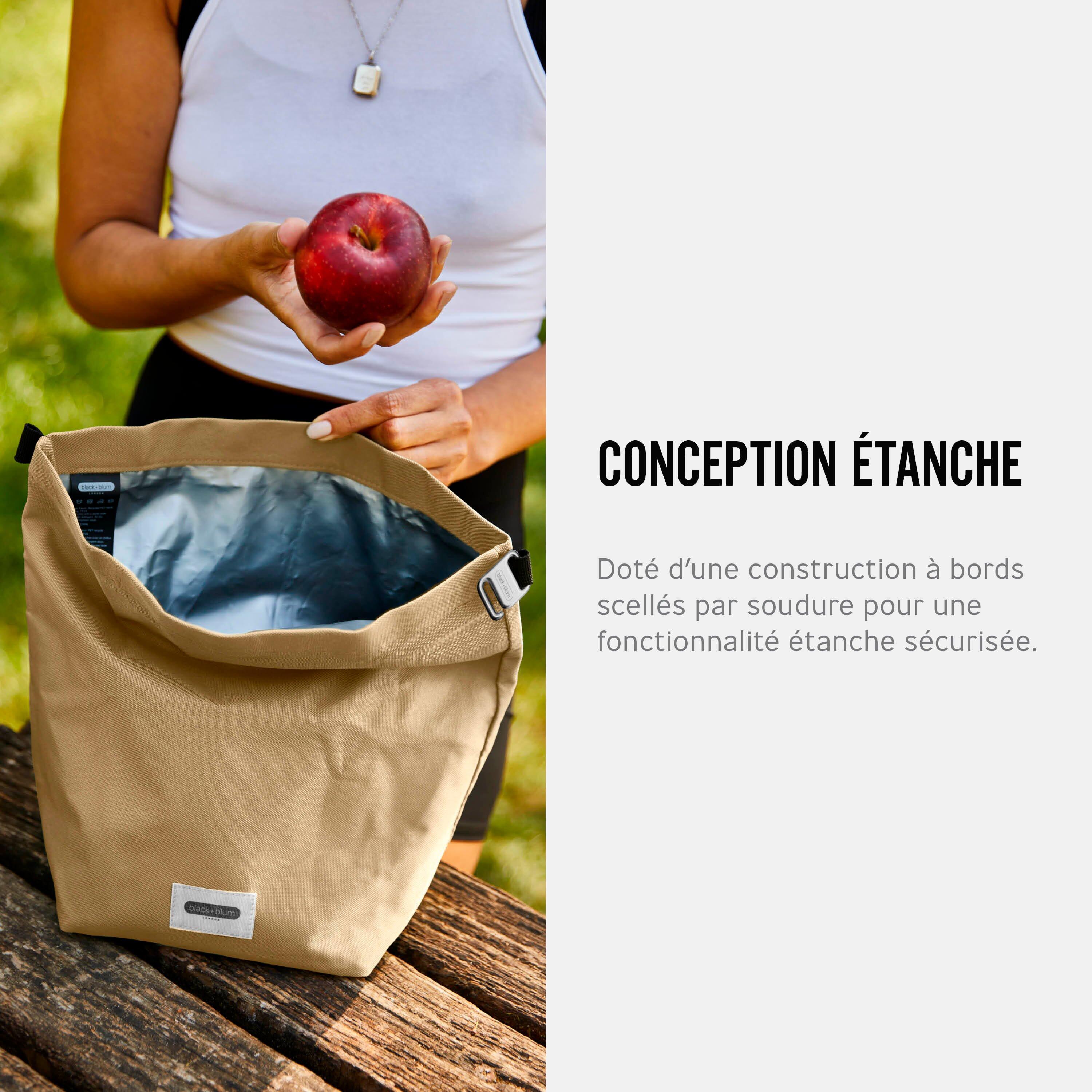 LUNCH BAG ISOTHERME-BEIGE-6,7L-ÉTANCHE-ECO-RESPONSABLE 4/6