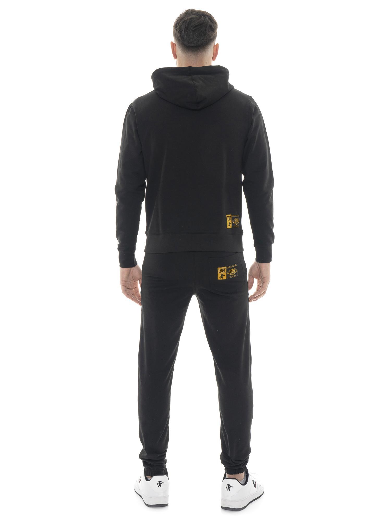 Trainingspak heren Leone 1947 Apparel Gold rits capuchon rechte broek 4/5