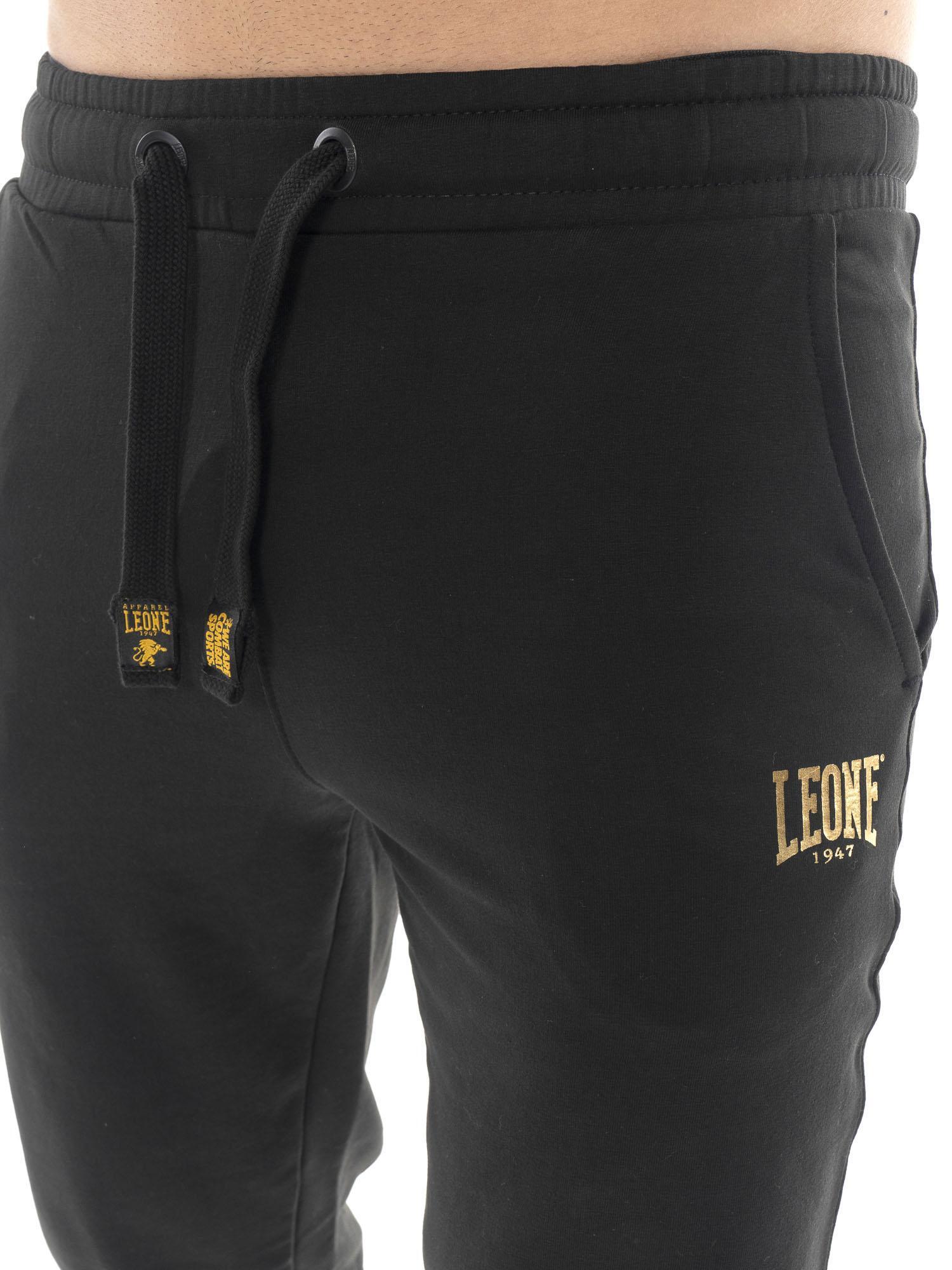 Trainingspak heren Leone 1947 Apparel Gold rits capuchon rechte broek 3/5