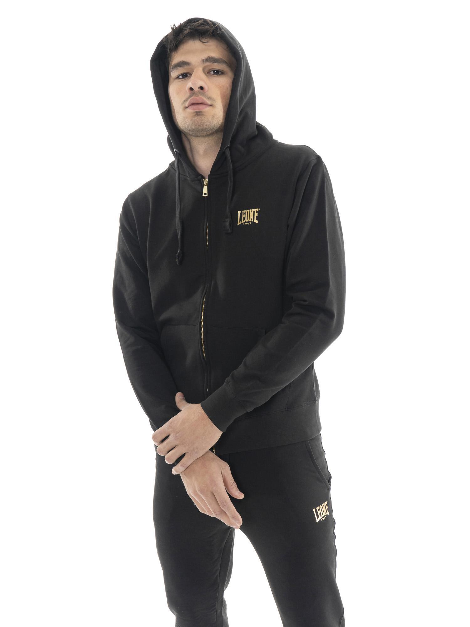 Trainingspak heren Leone 1947 Apparel Gold rits capuchon rechte broek 5/5