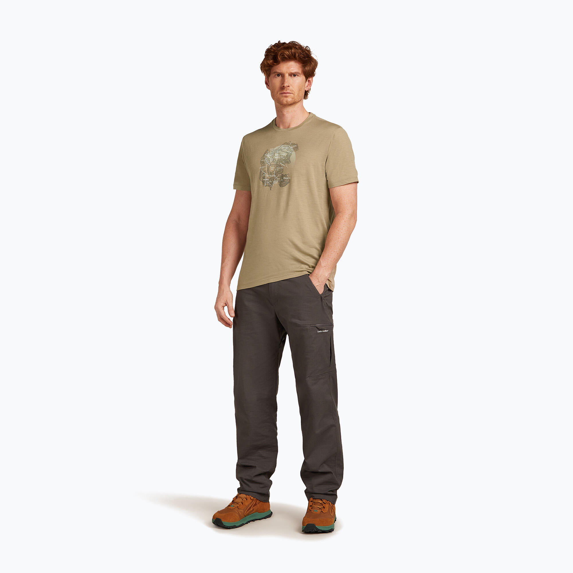 Camiseta masculina icebreaker Merino 150 Tech Lite Ruapehu Round 2/7
