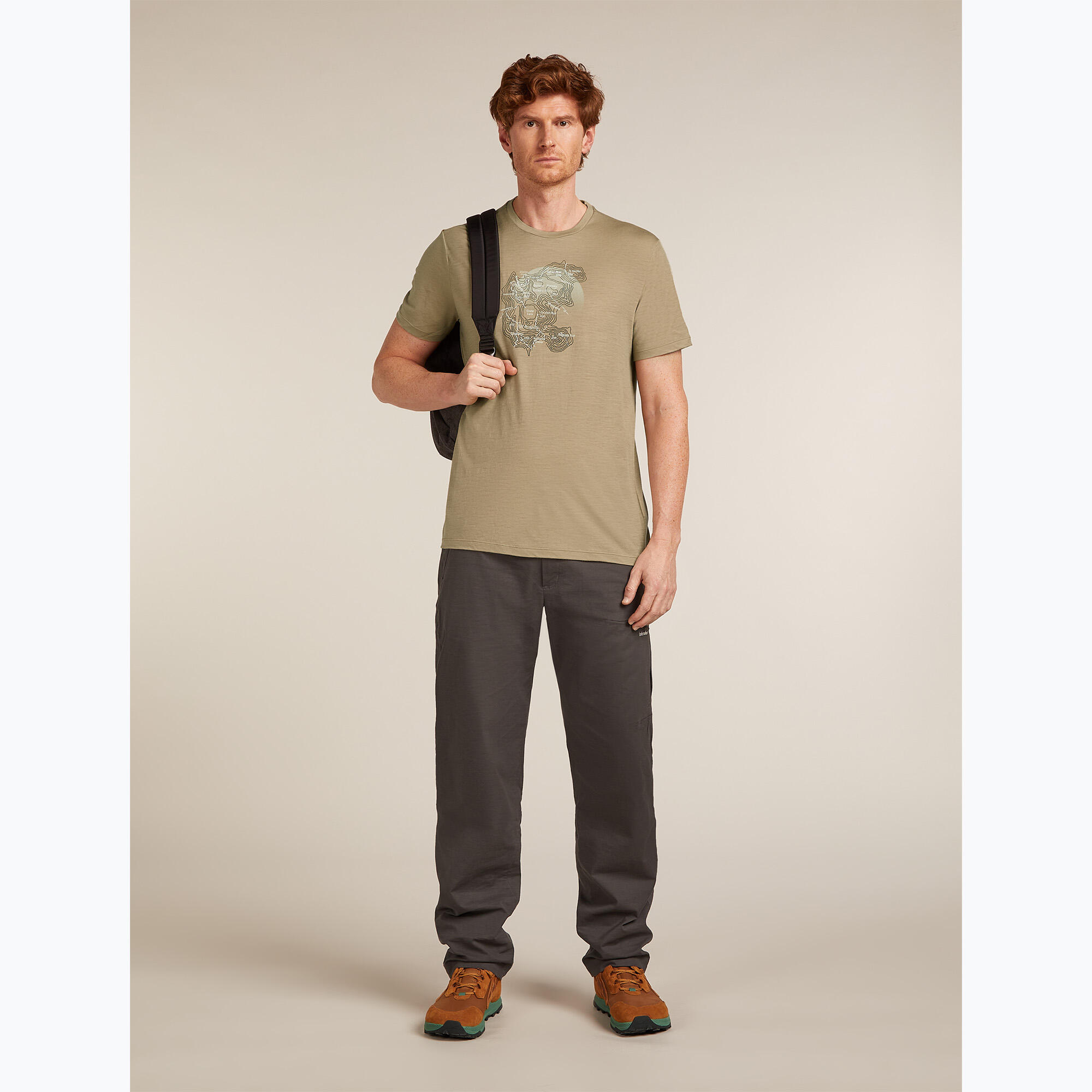 Camiseta masculina icebreaker Merino 150 Tech Lite Ruapehu Round 7/7
