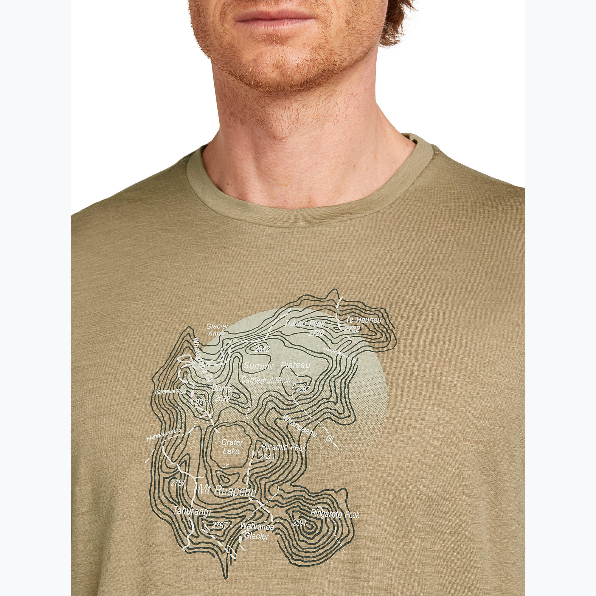 Camiseta masculina icebreaker Merino 150 Tech Lite Ruapehu Round 4/7