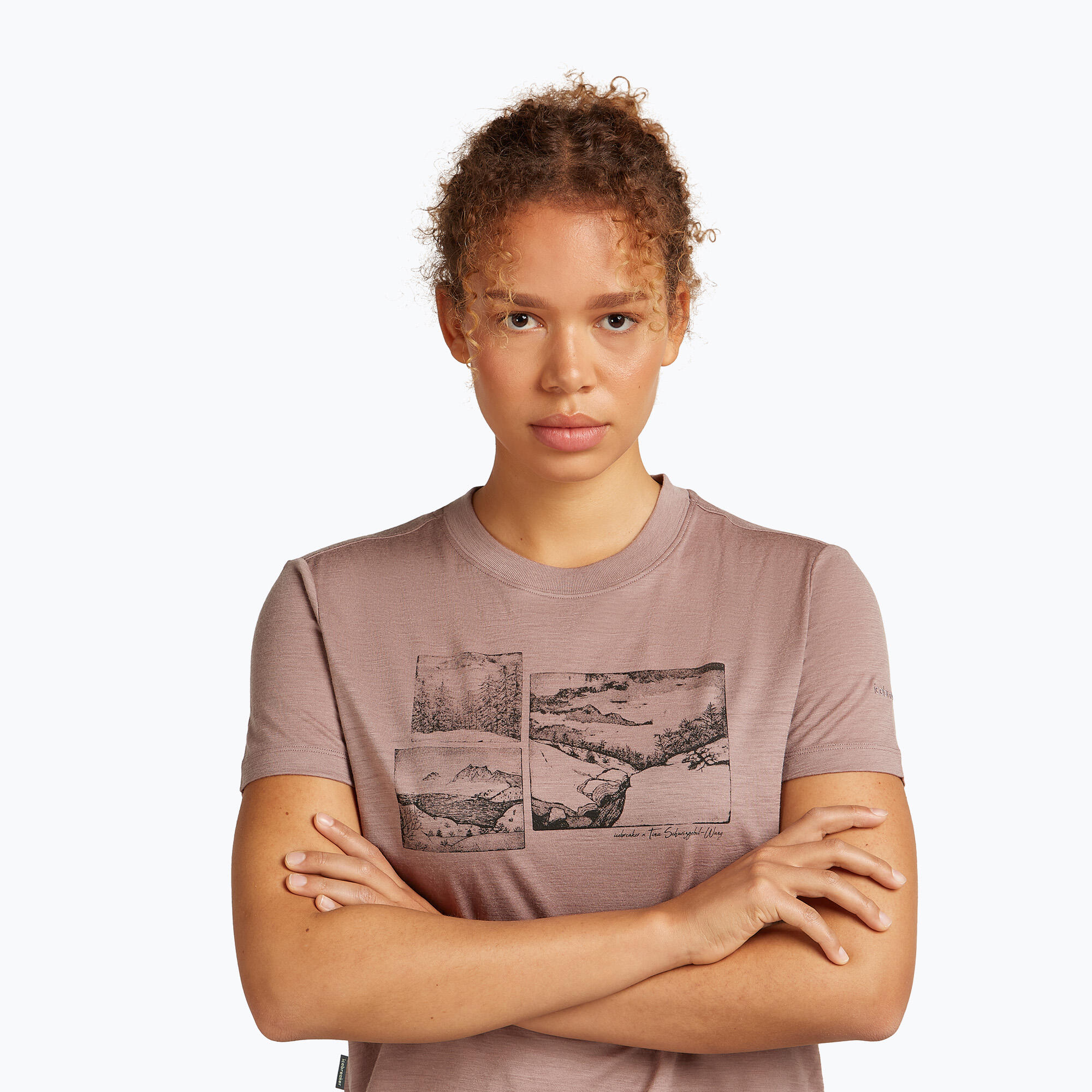 T-shirt femme icebreaker Merino 150 Tech Lite Crop The Climb 5/7