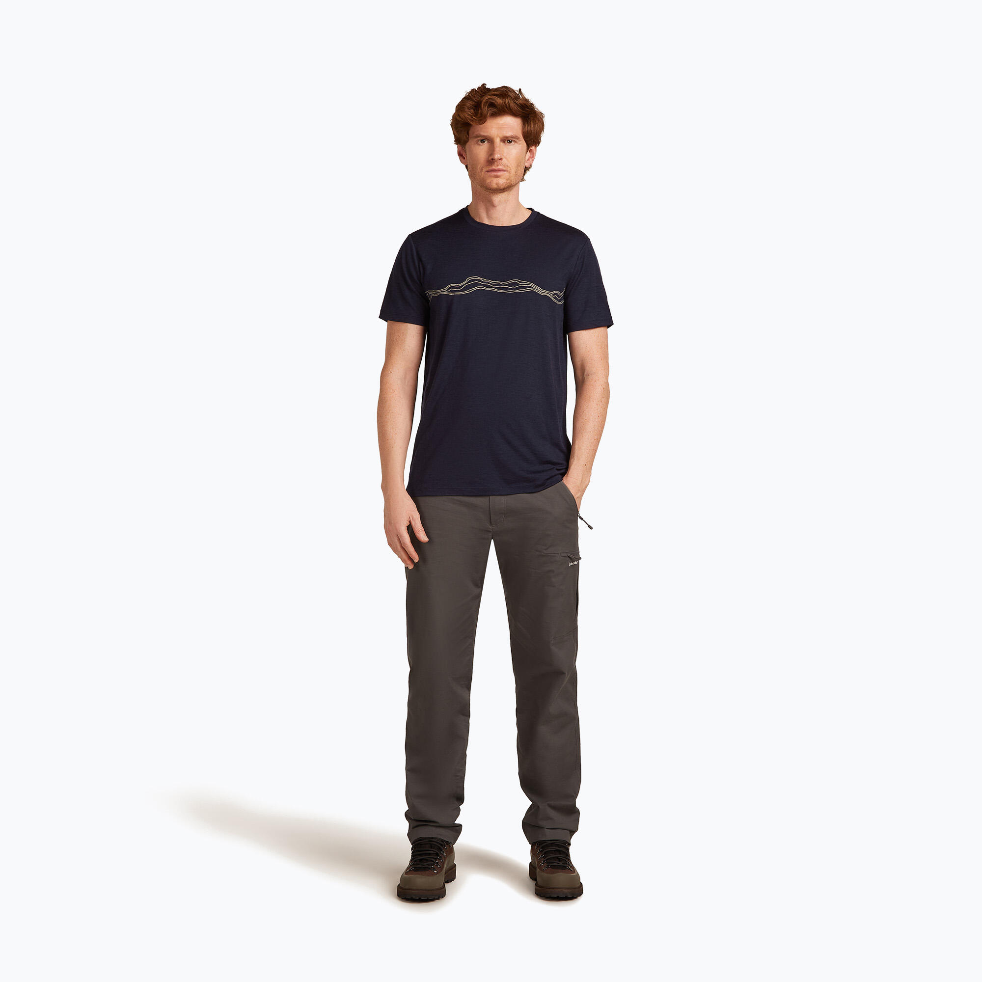 Maglietta da uomo icebreaker Merino 150 Tech Lite Mountain Pulse 2/7