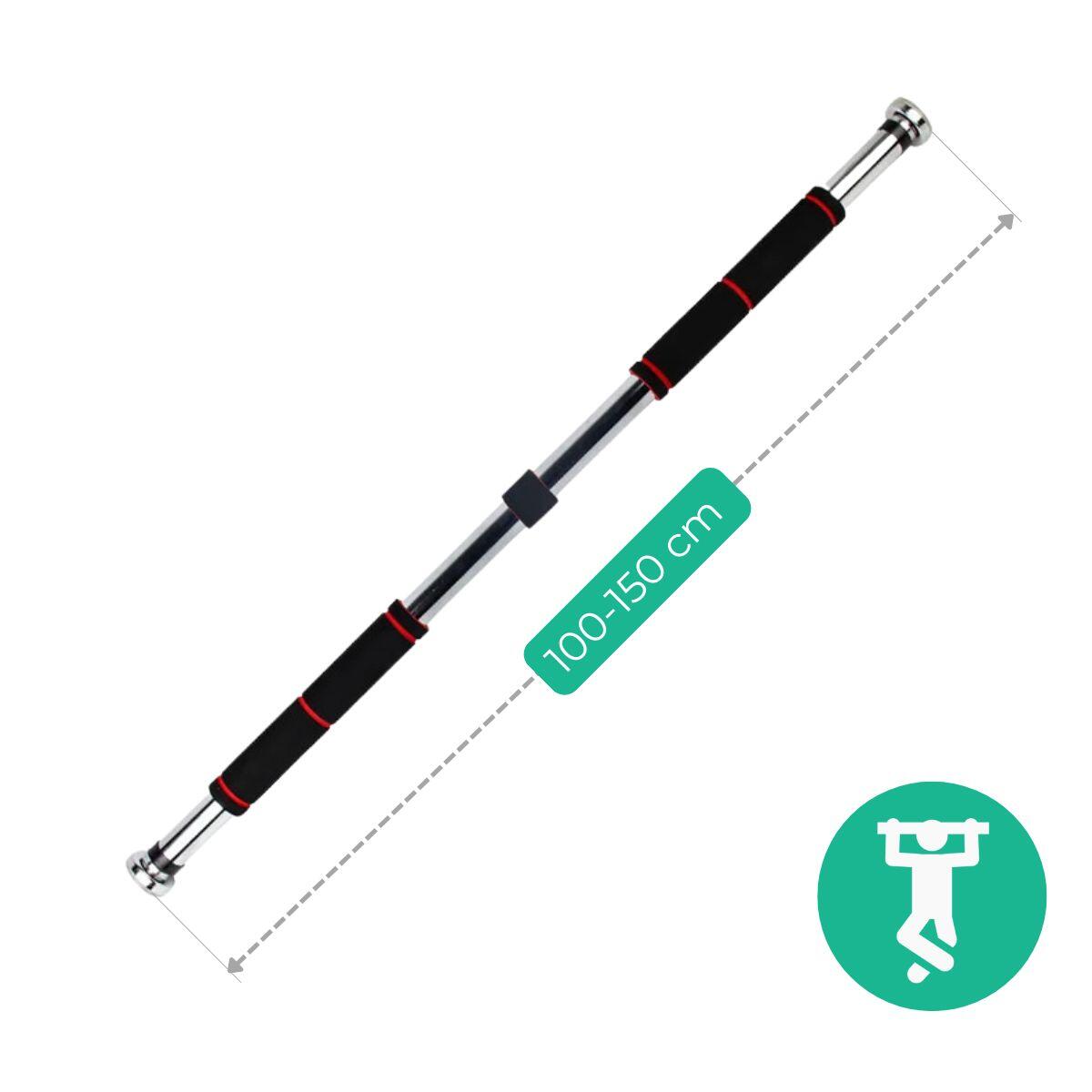 Fitness Optrekstang Dip Station 2-in-1 Wandmontage X-sport Zwart Fitness Optrekstang Dip Station 2-in-1 Wandmontage X-sport Zwart