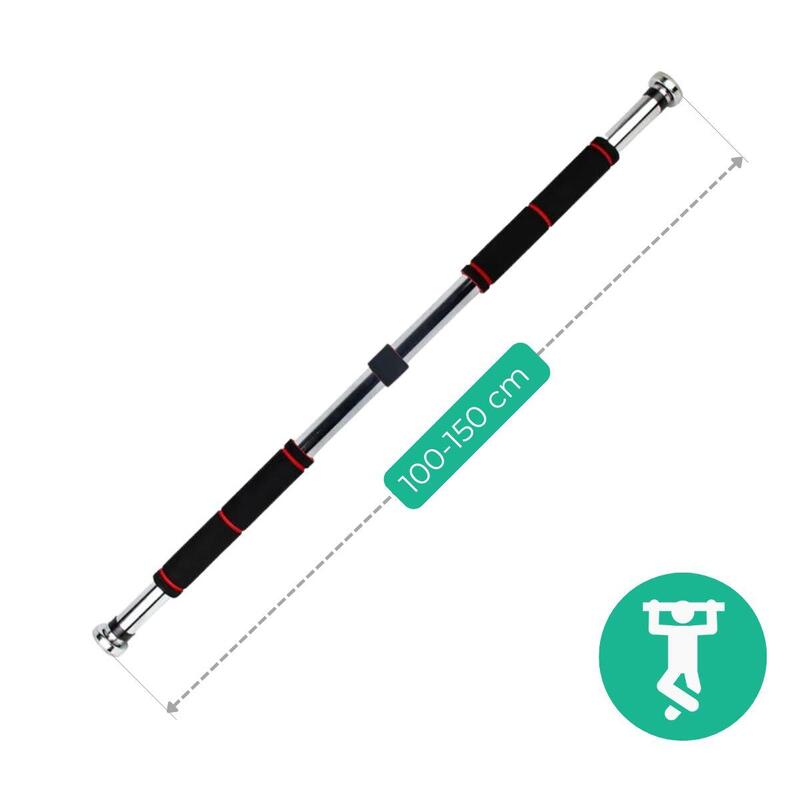 Fitness Bară Tracțiuni Stație Dips 2în1 Perete X-sport Metallic Negru