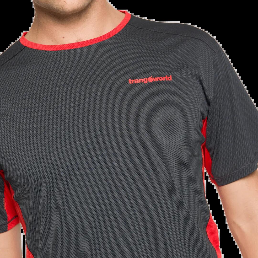 Camiseta para Hombre Trangoworld Ritsem Gris/Rojo 4/4