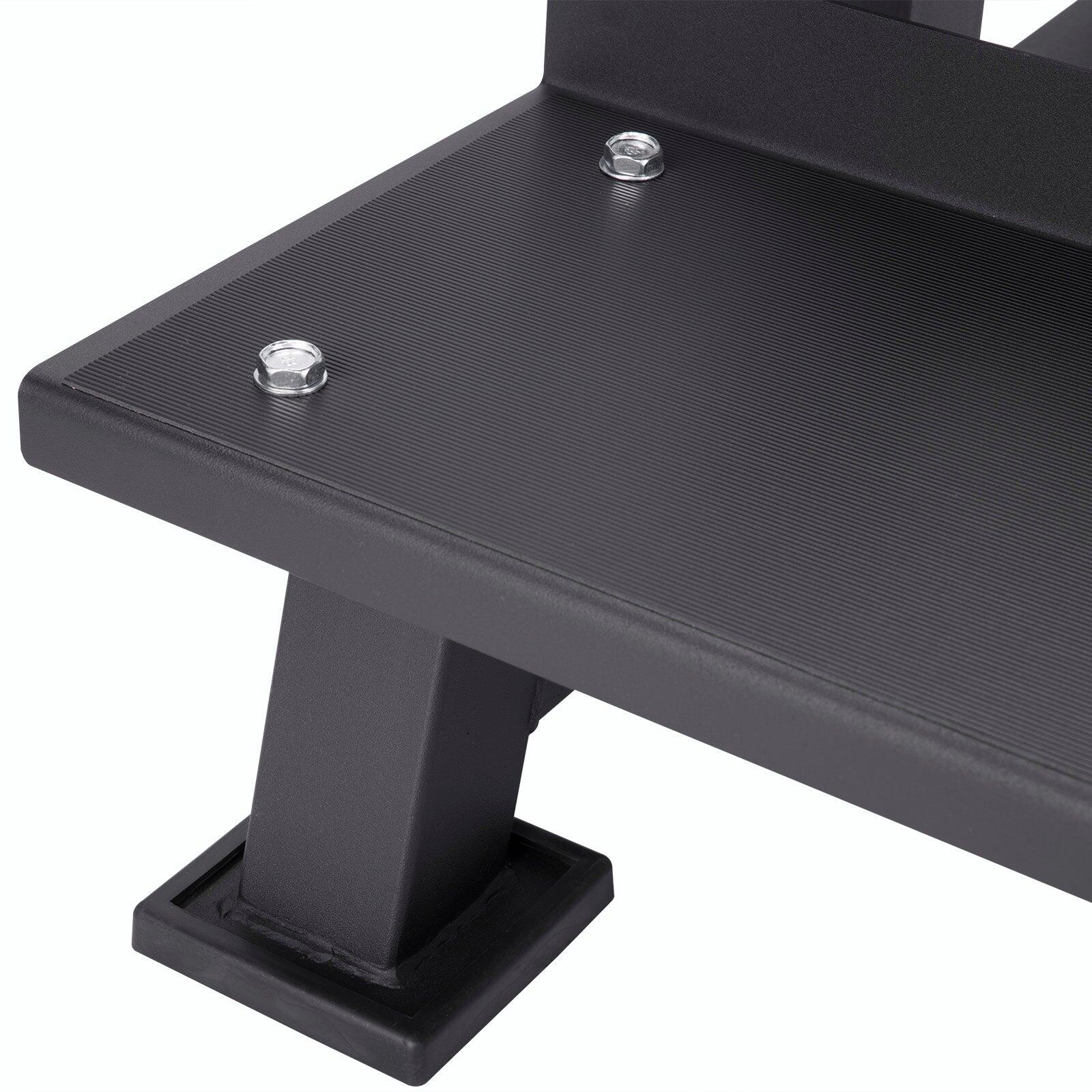 Support pour kettlebells à 3 niveaux Fitness Tech Rack Acier noir 5/6