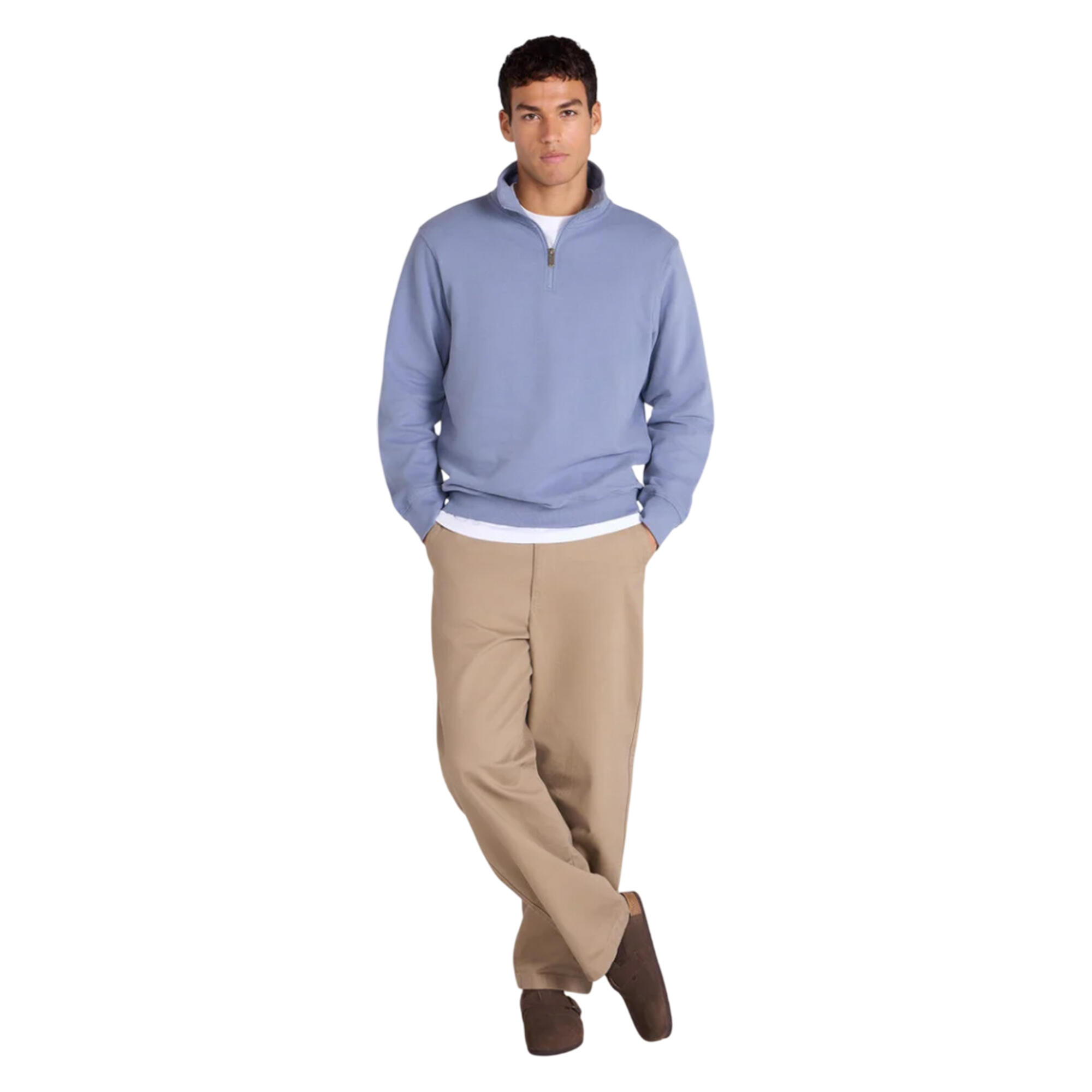 "Sid" Sweatshirt für , mit halbem Reißverschluss Herren Blau 3/4