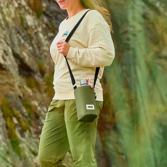 SAC À BOUTEILLE ISOTHERME-OLIVE-AVEC POCHE SÉCURISÉ