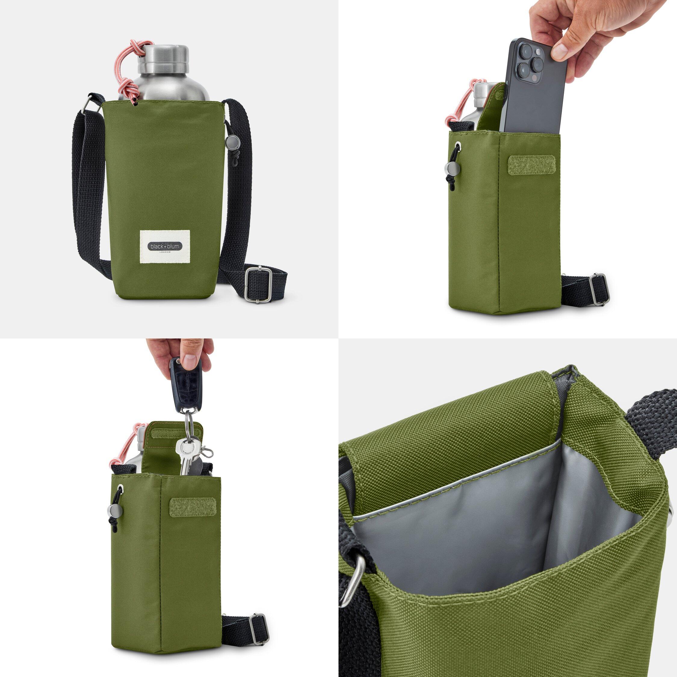 SAC À BOUTEILLE ISOTHERME-OLIVE-AVEC POCHE SÉCURISÉ 2/4