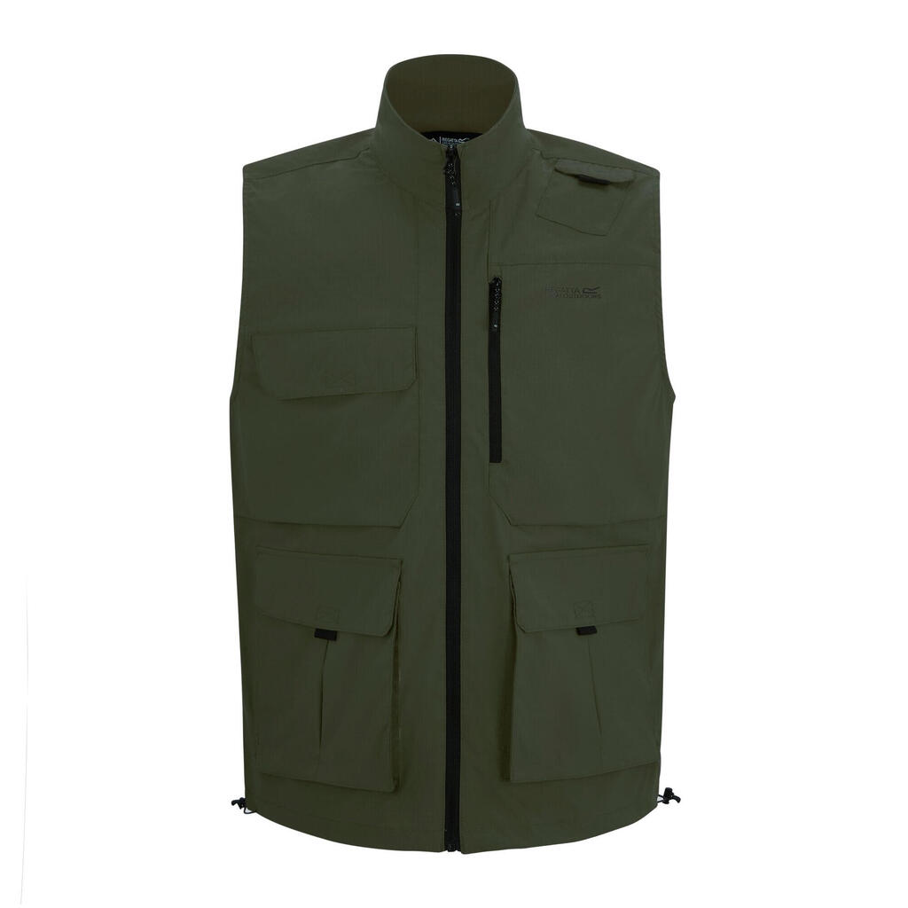 Mens Light Insect Repellent Travel Body Warmer (Khaki Green)