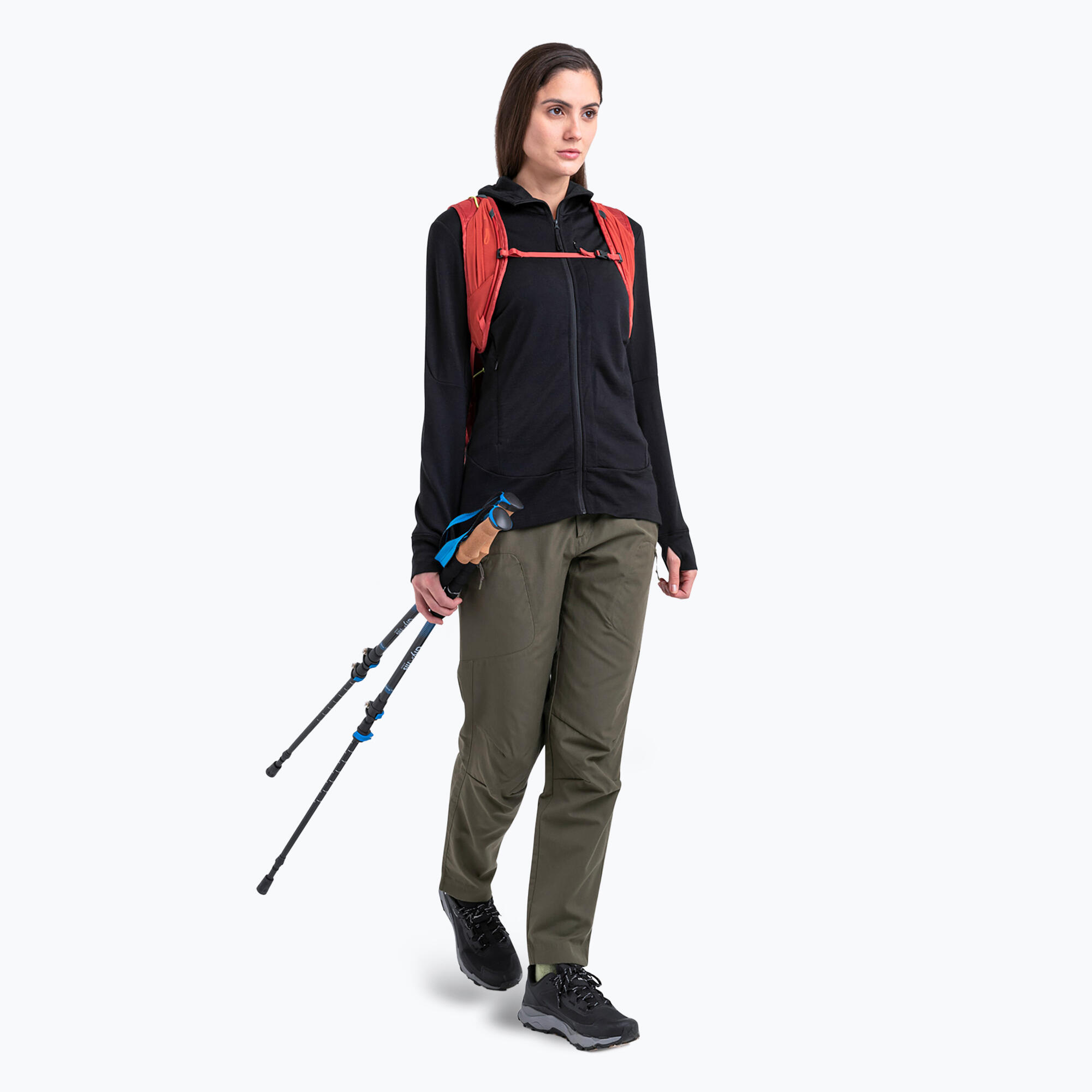 Felpa da donna icebreaker Merino 260 Quantum IV con zip 6/7