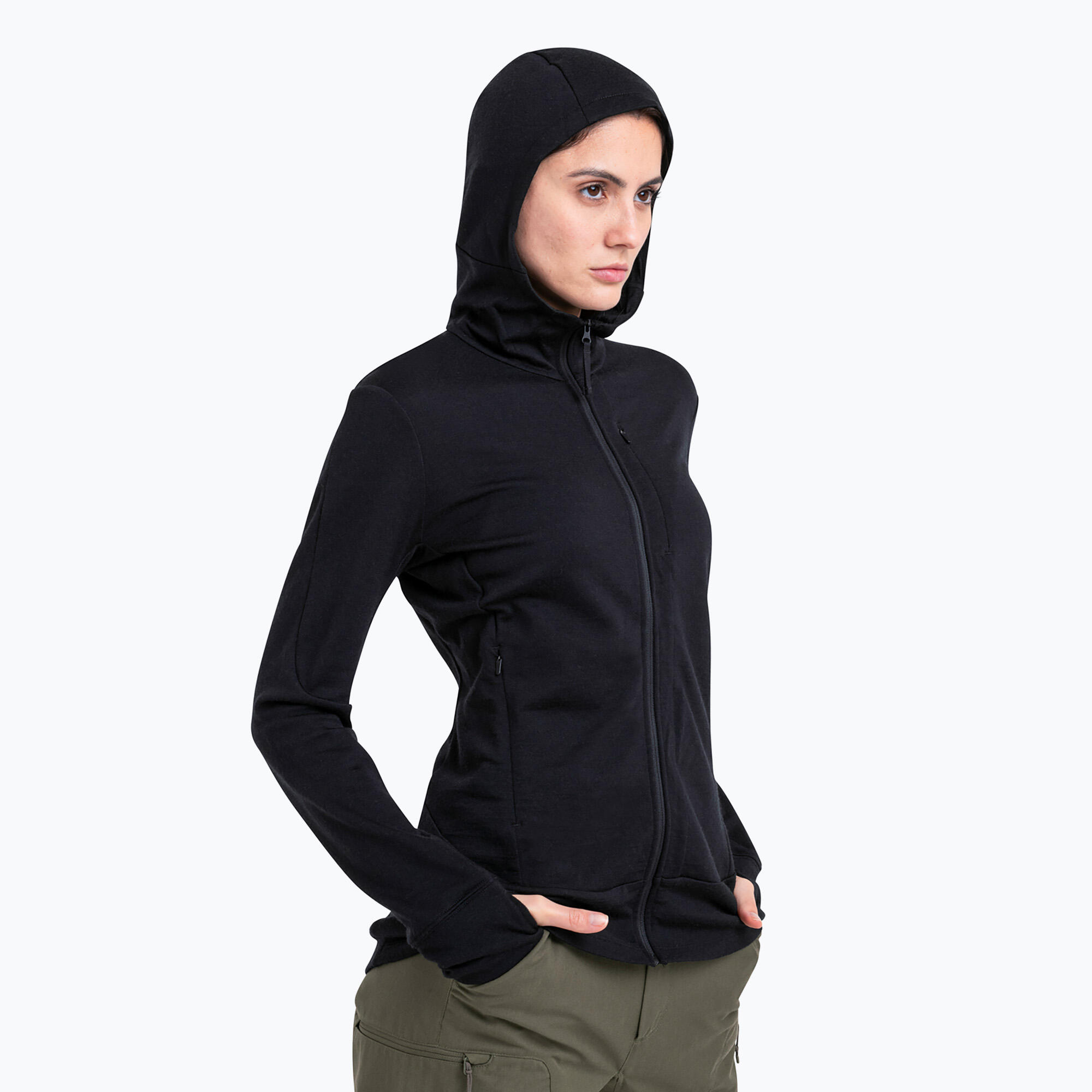 Felpa da donna icebreaker Merino 260 Quantum IV con zip 5/7