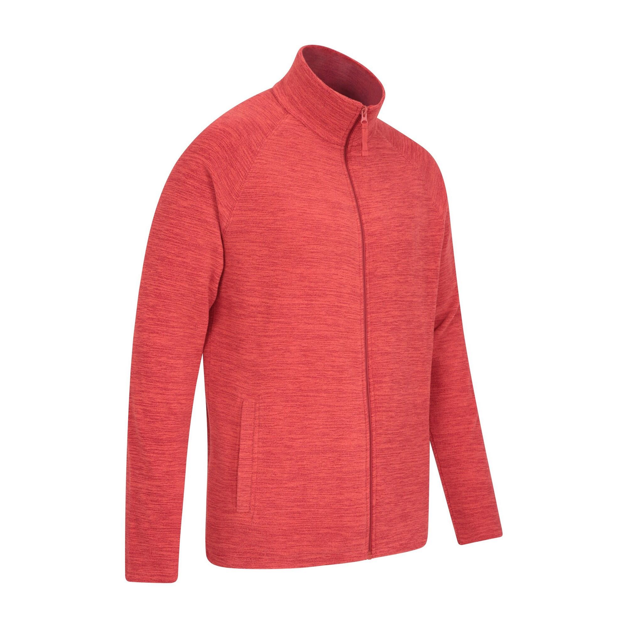 "Snowdon II" Fleecejacke Durchgehender Reißverschluss für Herren Dunkelrot 3/4