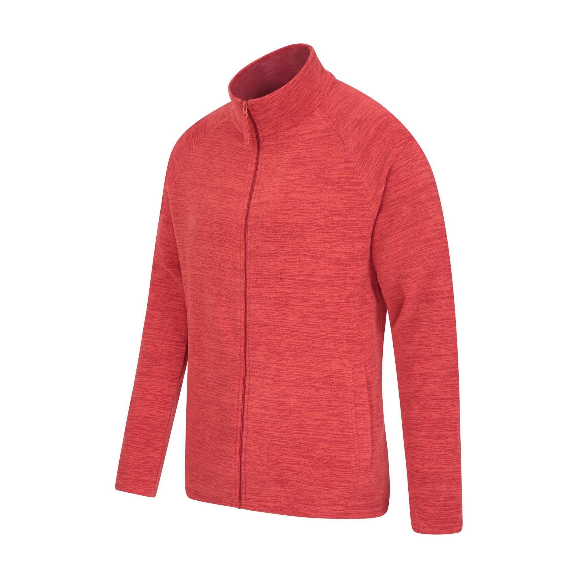 "Snowdon II" Fleecejacke Durchgehender Reißverschluss für Herren Dunkelrot 2/4