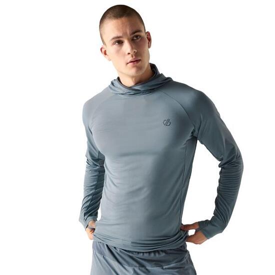 Sweat Uni À Capuche SPRINT CITY Homme (Bleu Gris)