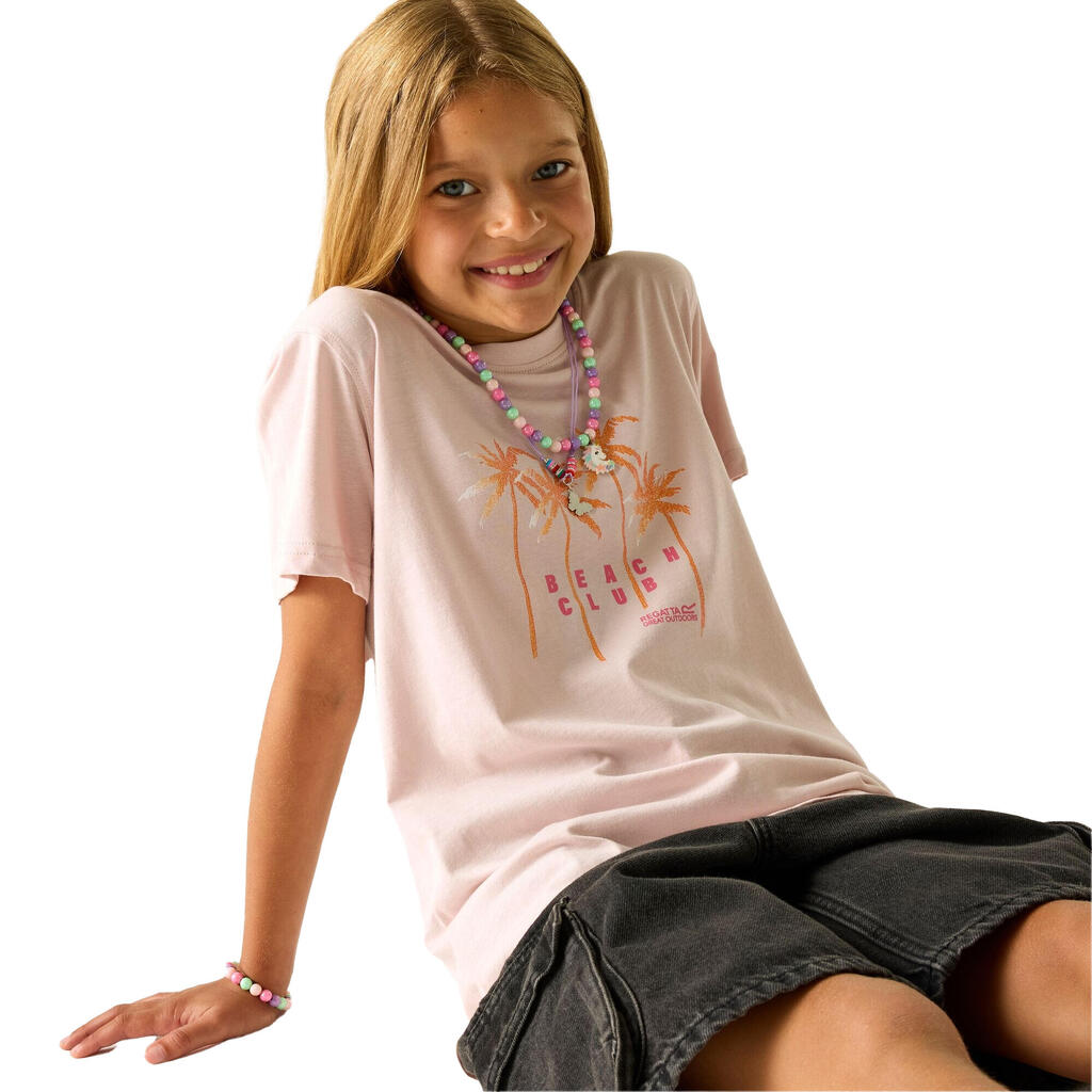 Childrens/Kids Bosley Beach Club TShirt (Pink Haze)