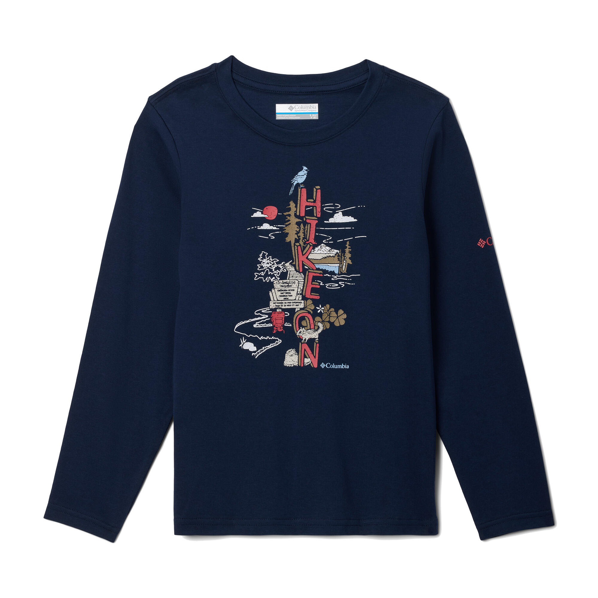 Columbia Dobson Pass Graphic Tee kinderlange mouw trekkingshirt 3/3