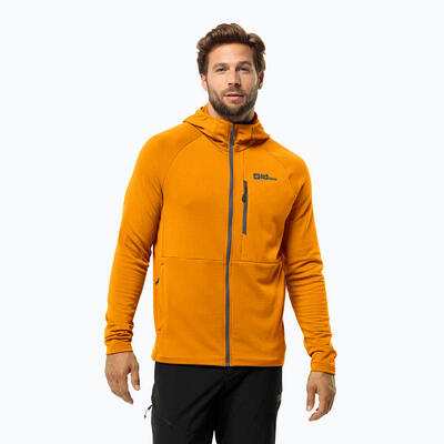 Heren fleecejack jack wolfskin kolbenberg hooded fz