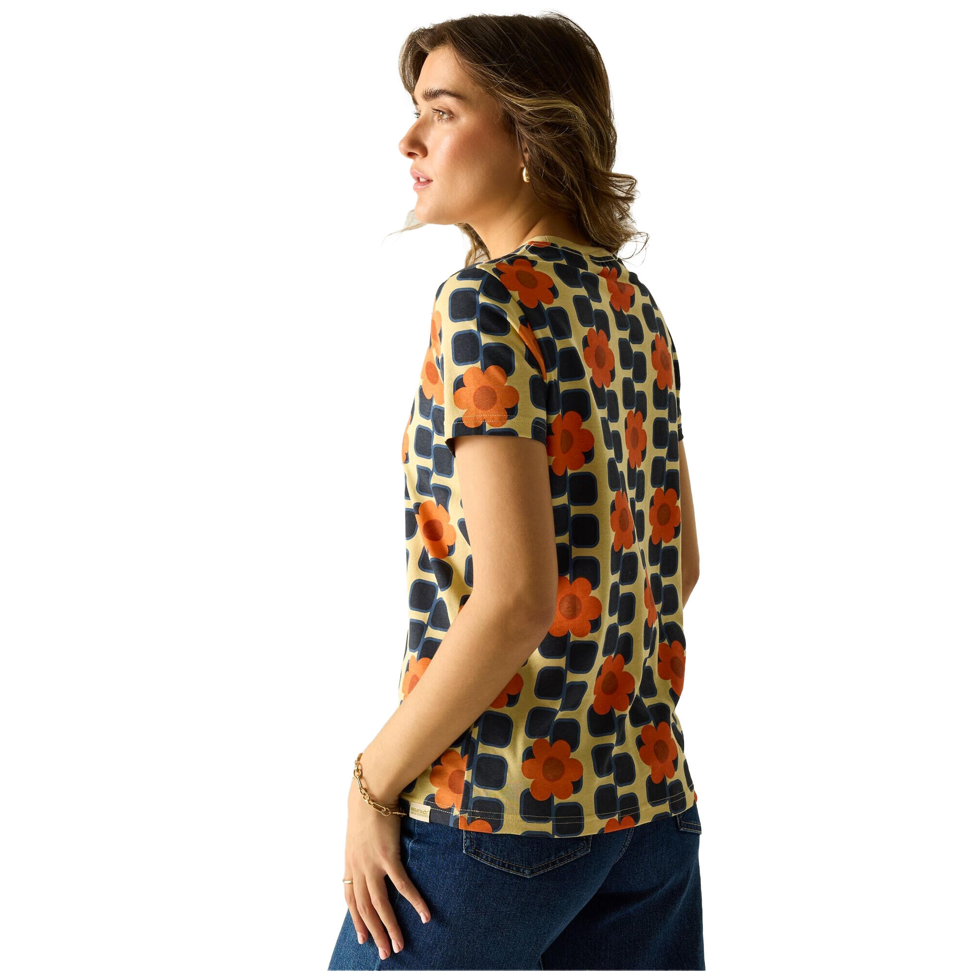 Womens/Ladies Orla Kiely TShirt (Orange) 2/5