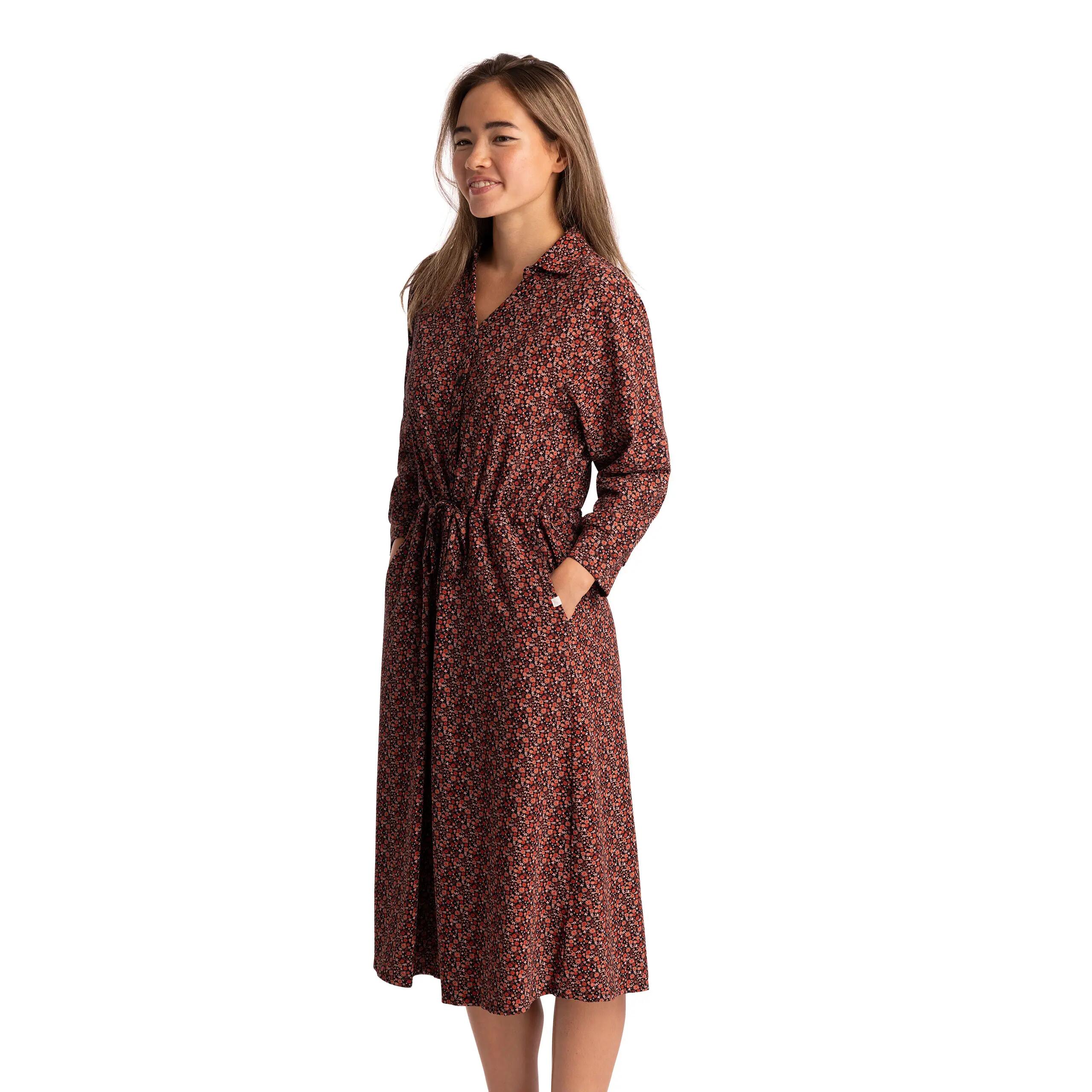 Womens Midi Length All Over Print Shirt Dress - Velina 4/5