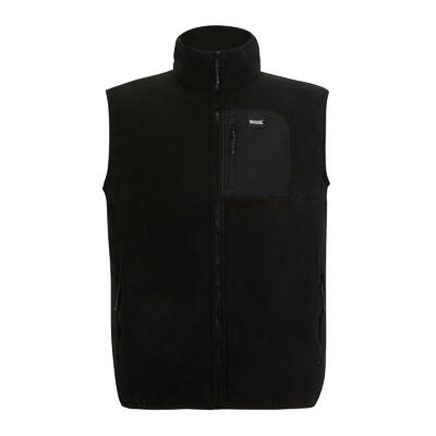Heren frankie fleece gilet (zwart)