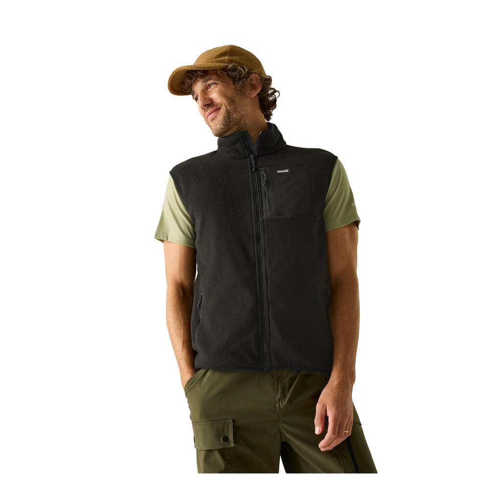 Mens Frankie Fleece Gilet (Black)