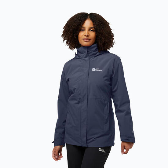Damen 3-in-1 Jack Wolfskin Rotwand Jacke