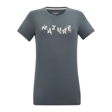 Tshirt Extensible Motif/style Fleurs FINGAL Femme (Gris Foncé Imprimé)