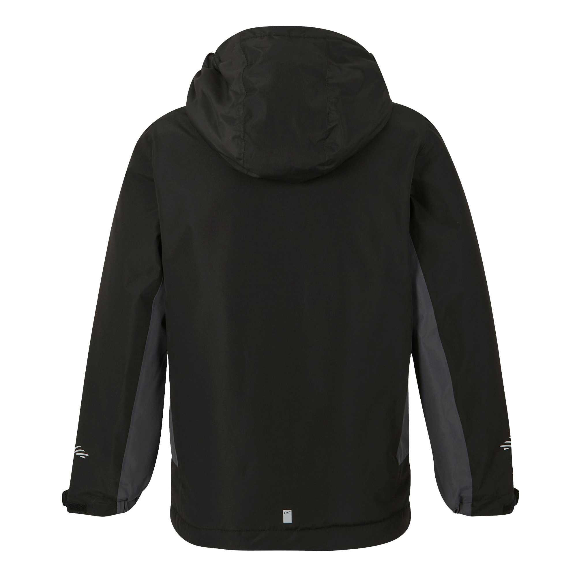 Veste Imperméable Isolante À Capuche HURDLE Enfant (Noir / Gris Foncé) 3/5