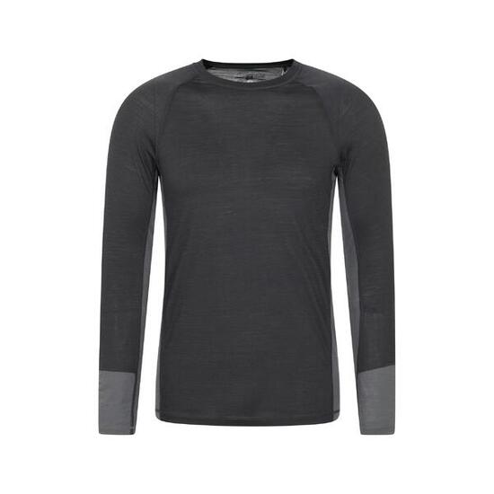 Base Layer Oberteil für Herren, Langärmlig Damen und Herren Holzkohle