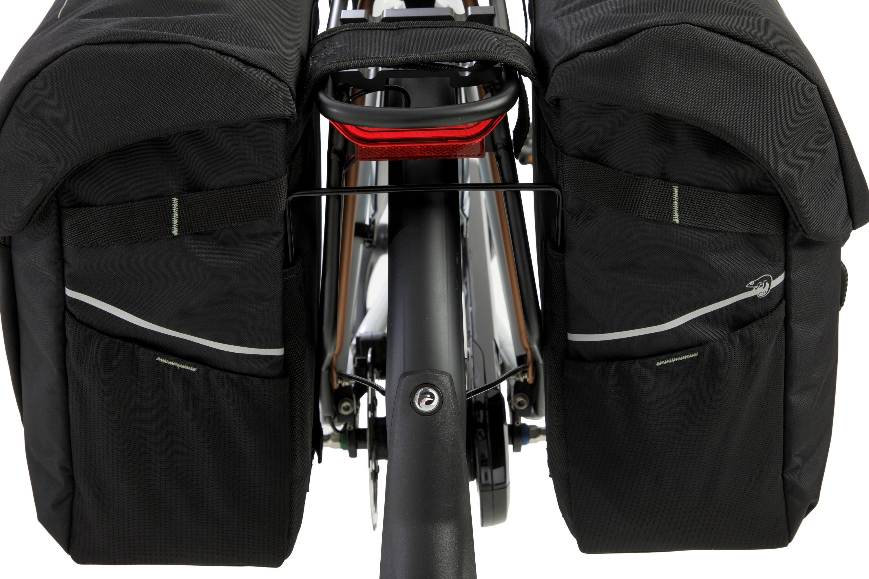 Fahrrad-Doppelpacktasche Vigo Double, schwarz-grün 3/6