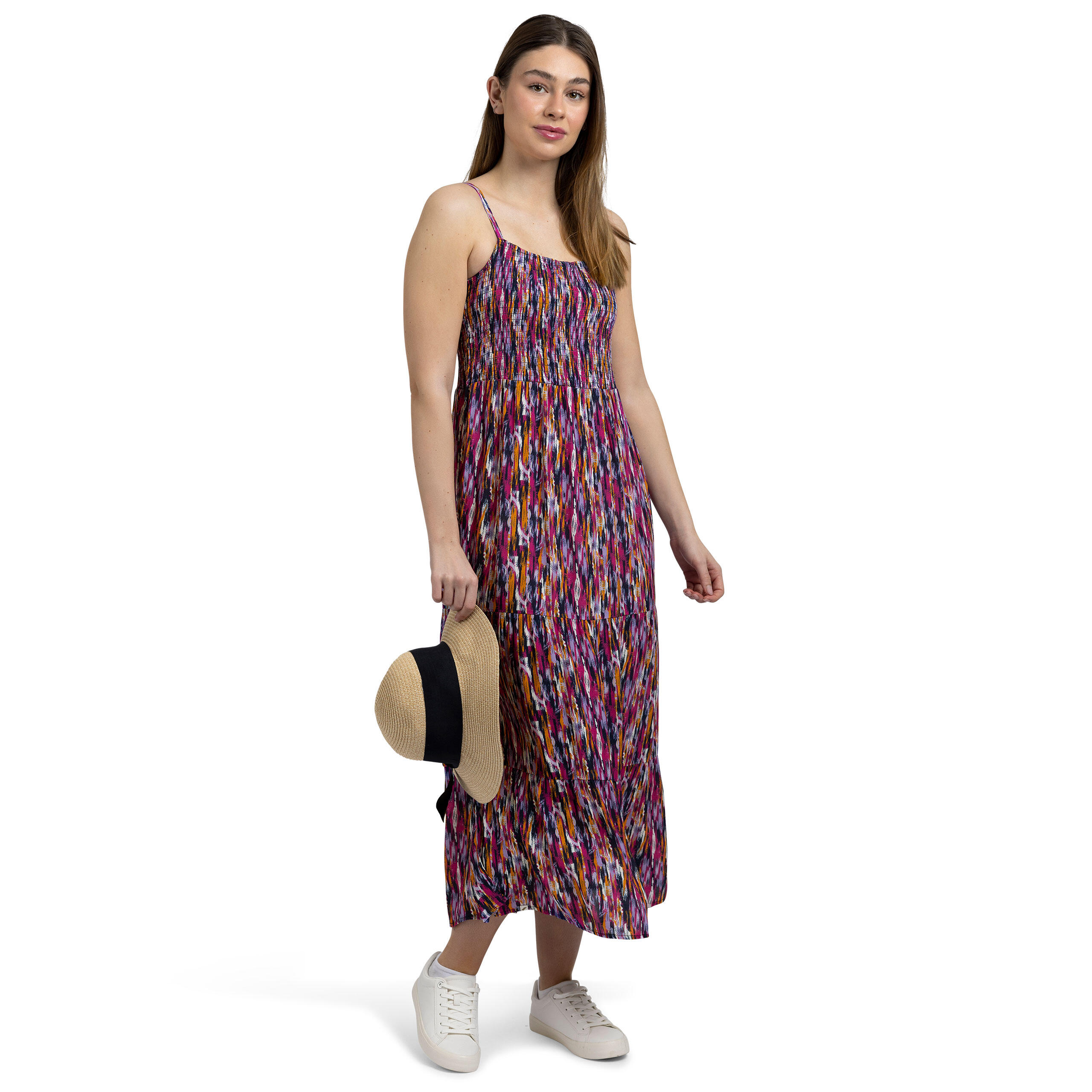 Trespass Selena - Vestido largo informal para mujer con estampado azul marino 3/5