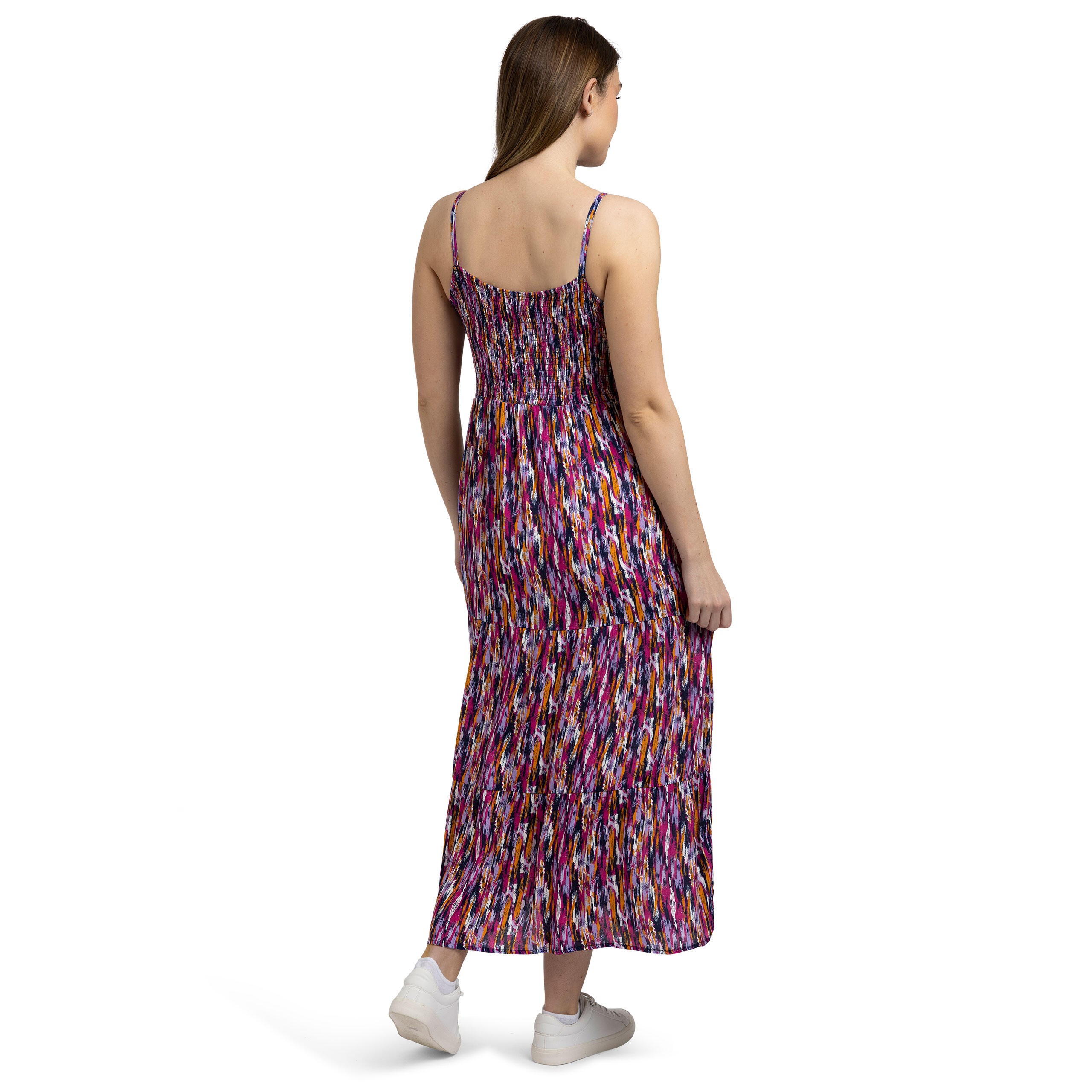 Trespass Selena - Vestido largo informal para mujer con estampado azul marino 5/5